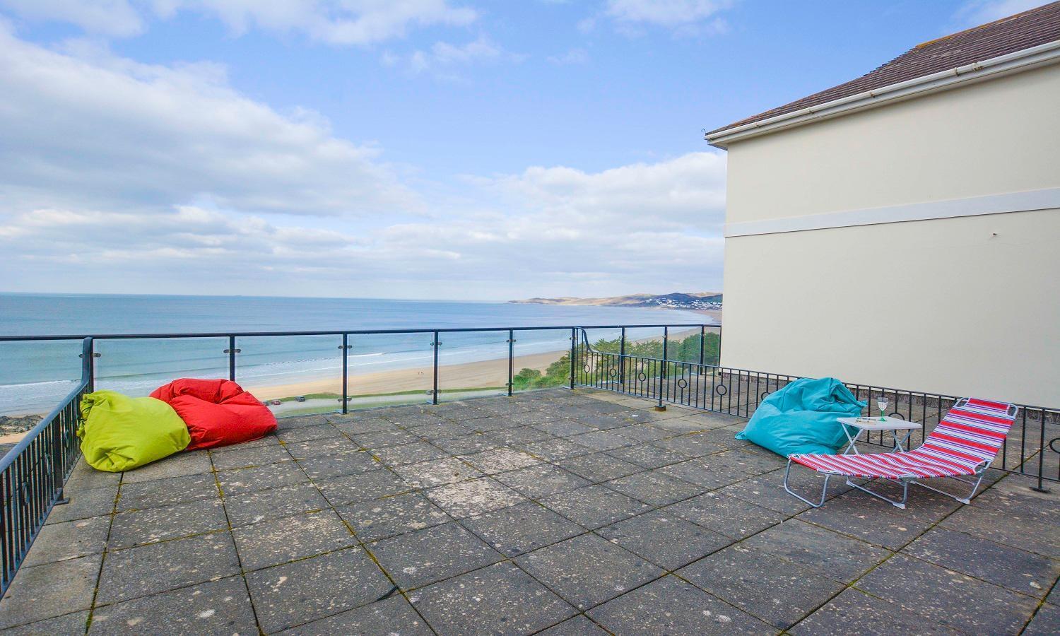 Ferienwohnung Clifton Court Apt 16 With Indoor Heated Pool & Sea Views Croyde Exterior foto